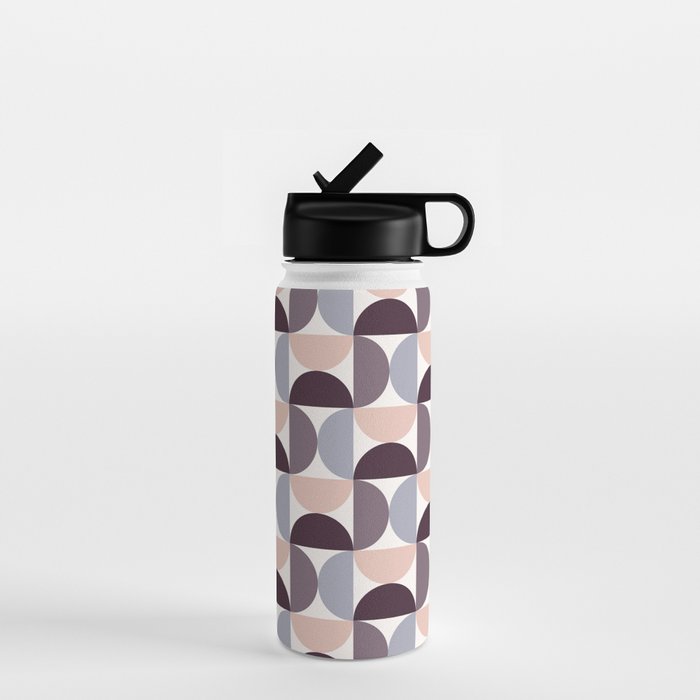 Bauhaus Mid Century Modern Geometric Pattern Xiv Water Bottle