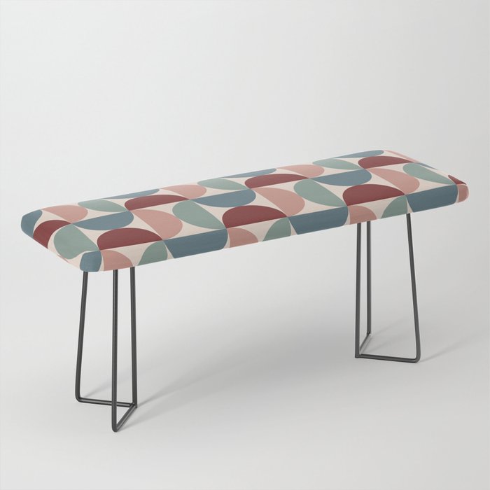 Bauhaus Mid Century Modern Geometric Pattern Xv Bench