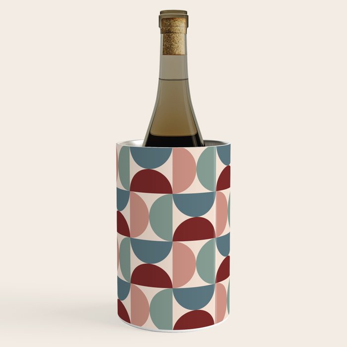 Bauhaus Mid Century Modern Geometric Pattern Xv Wine Chiller