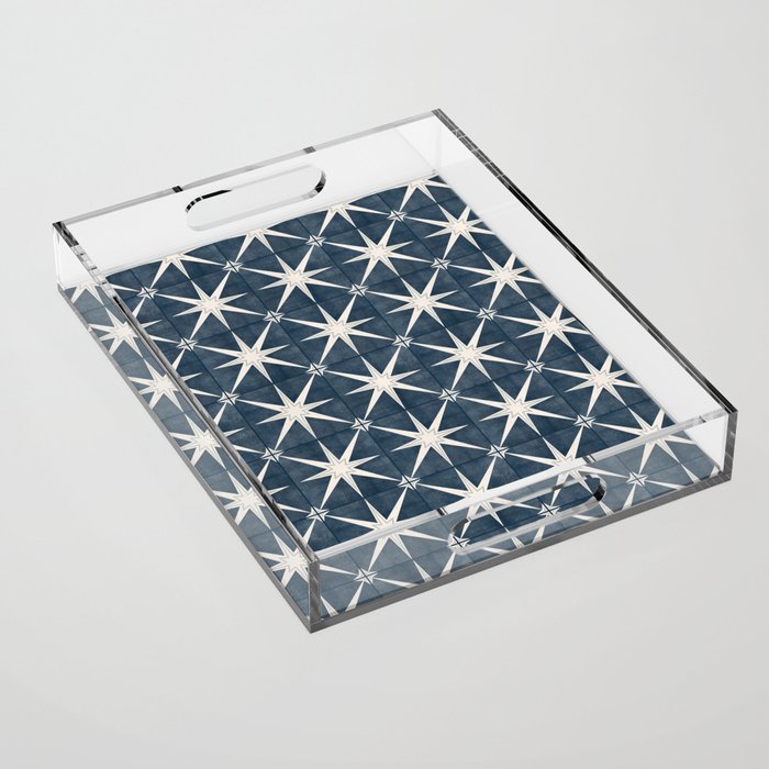 Arlo Star Tile - Stone Blue Acrylic Tray