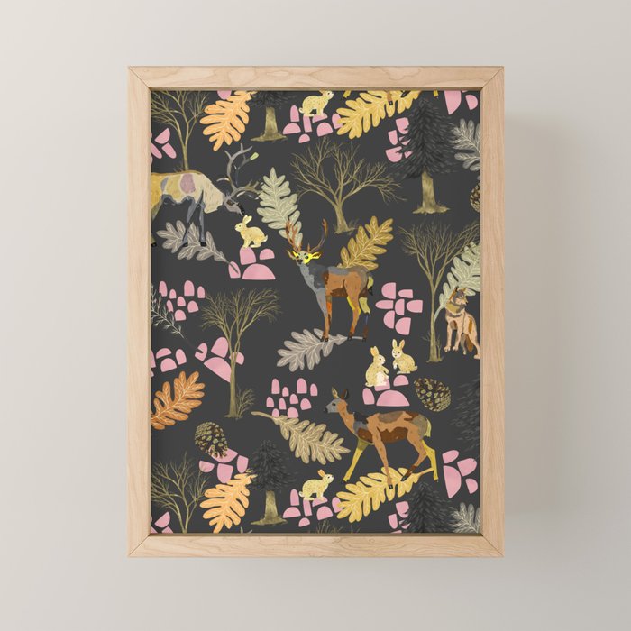 Colorful Forest Animals F Mini Art Print