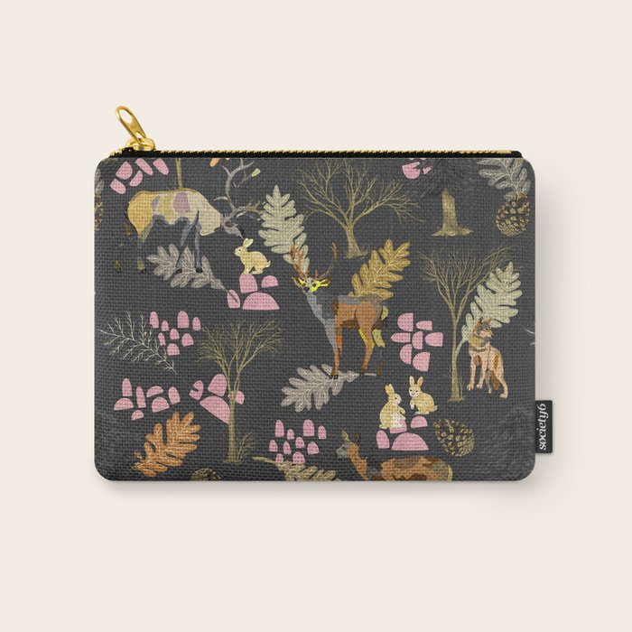 Colorful Forest Animals F Carry All Pouch