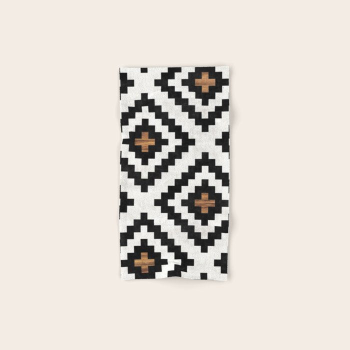 Urban Tribal Pattern No.16 - Aztec - Concrete And Wood Bath Towel