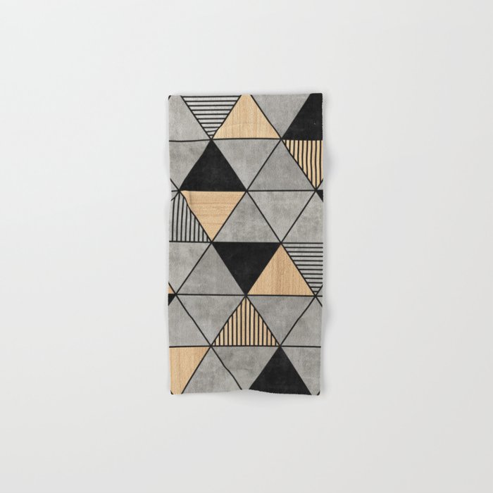 Concrete And Wood Triangles 2 Bath Towel