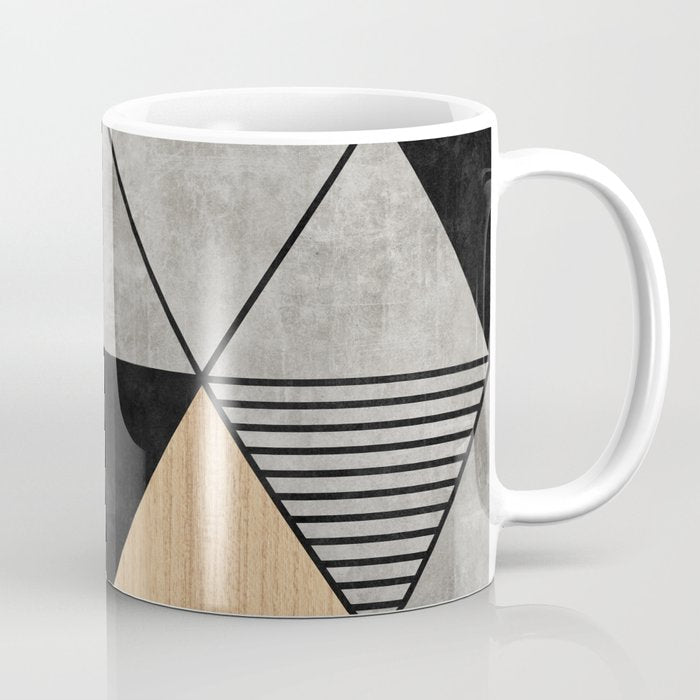 Concrete And Wood Triangles 2 Coffee Mug