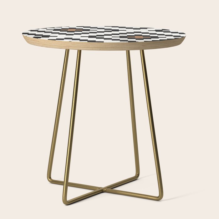 Urban Tribal Pattern No.16 - Aztec - Concrete And Wood Side Table