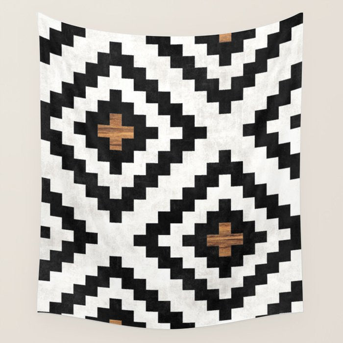 Urban Tribal Pattern No.16 - Aztec - Concrete And Wood Wall Tapestry