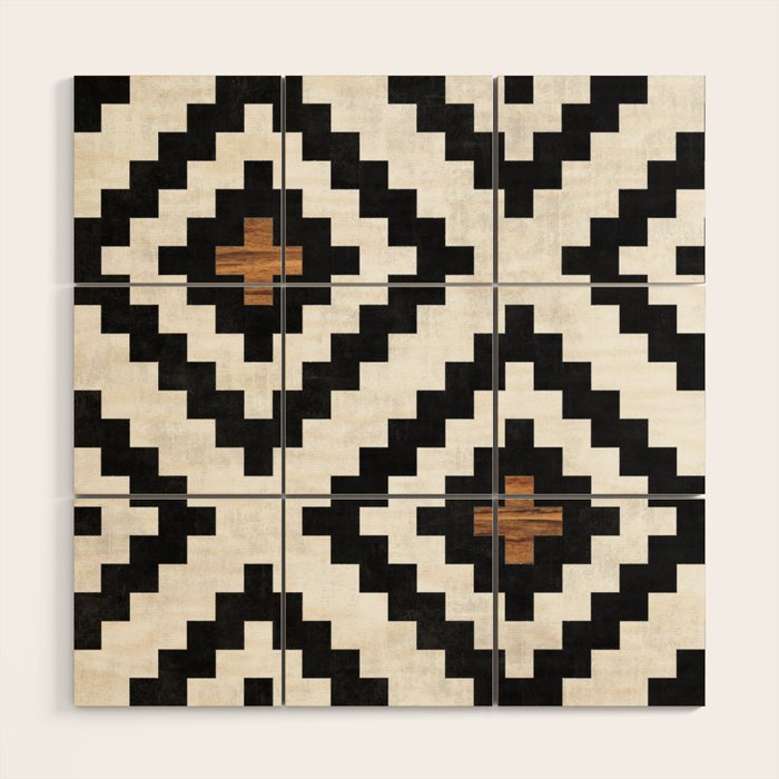 Urban Tribal Pattern No.16 - Aztec - Concrete And Wood Wood Wall Art