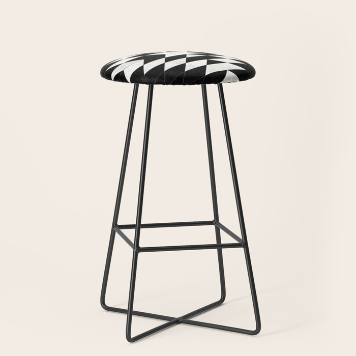 Urban Tribal Pattern No.14 - Aztec - Black Concrete Stool