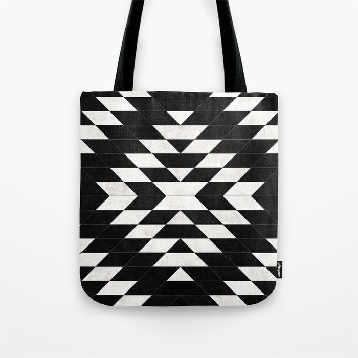 Urban Tribal Pattern No.14 - Aztec - Black Concrete Tote Bag
