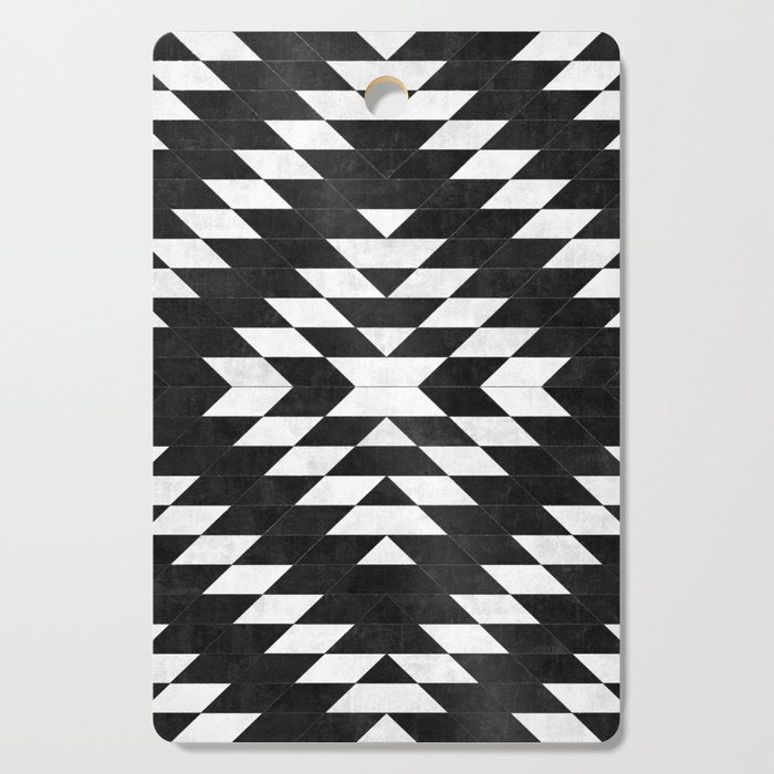 Urban Tribal Pattern No.14 - Aztec - Black Concrete Cutting Board
