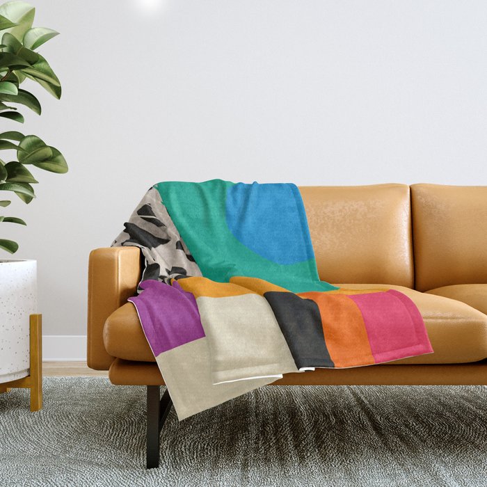 Mid Century Collage | Pattern 07: The Retro Edition Throw Blanket