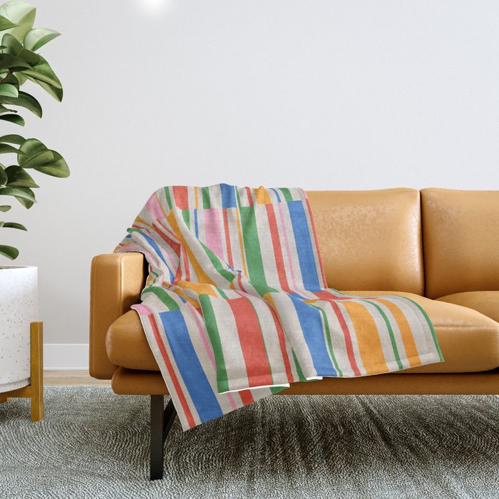 Stripes | Pattern 01: The Retro Edition Throw Blanket