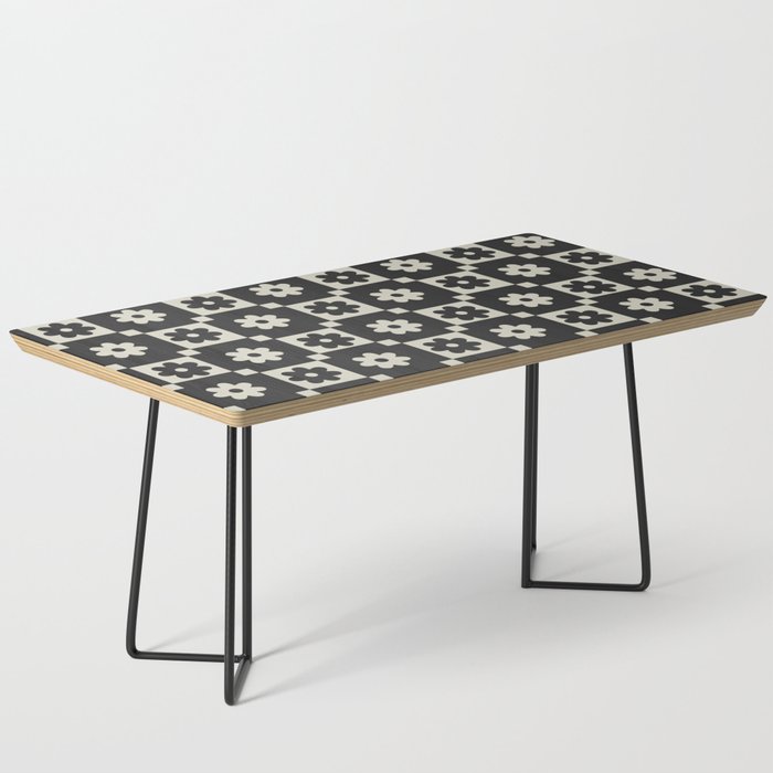 Checkered Daisy - Black Ink Coffee Table