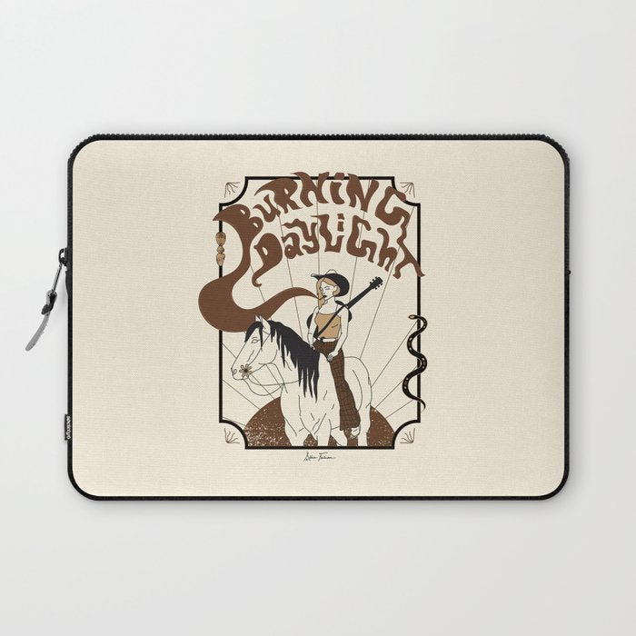 Burning Daylight - Black, Cream, Rust Laptop Sleeve