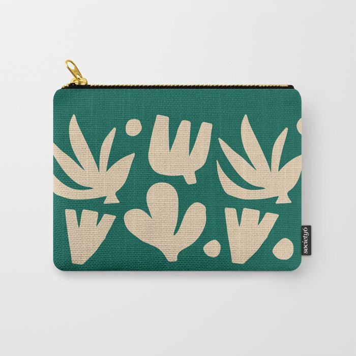 Bottle Green Collage: Paper Cutouts Matisse Edition Carry All Pouch