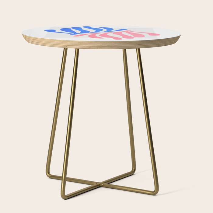 Blue & Pink Leaves: Matisse Series 01 Side Table