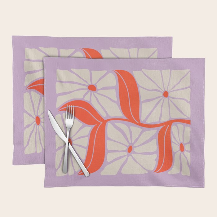 Plum & Flamingo: Les Fleurs | Flower Market Color Series 06 Placemat