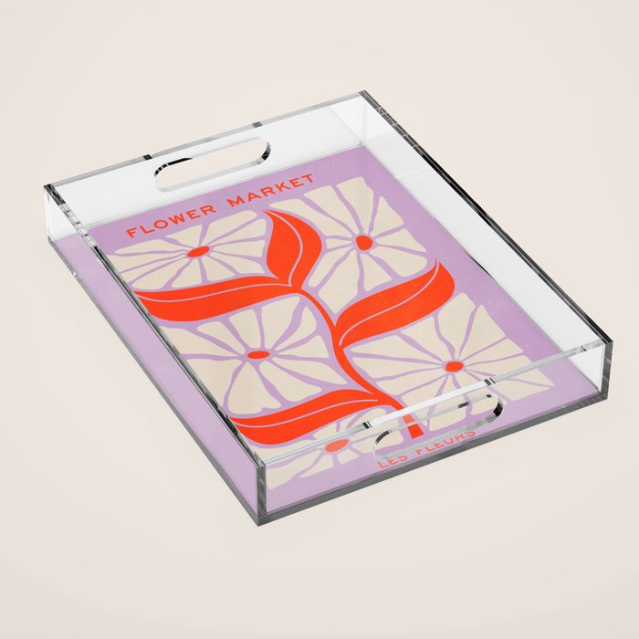 Plum & Flamingo: Les Fleurs | Flower Market Color Series 06 Acrylic Tray