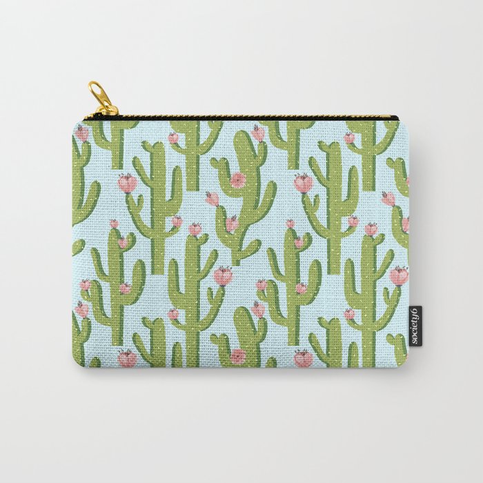 Summer Cactus #Illustration #Cactus Carry All Pouch
