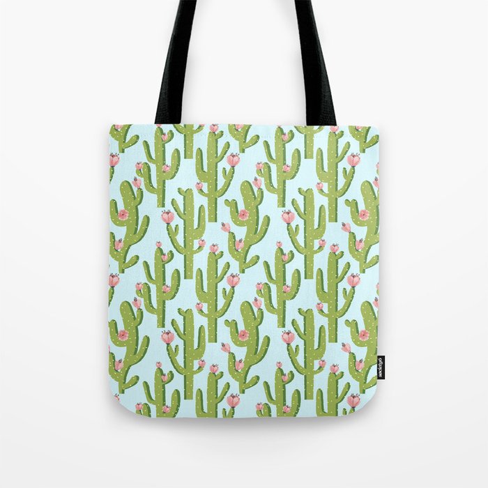 Summer Cactus #Illustration #Cactus Tote Bag
