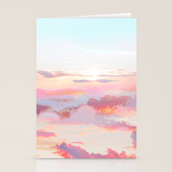 Blush Clouds #Digital #Photography Stationery Card