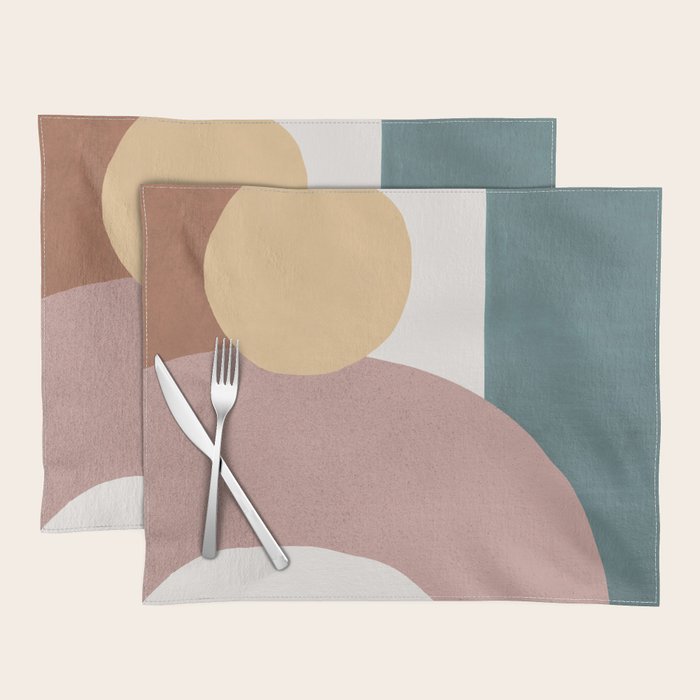Abstract Earth 1-1 - Painted Shapes Placemat