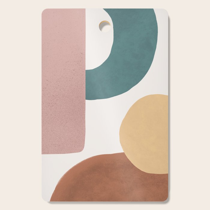 Abstract Earth 1-2 - Painted Shapes Cutting Board