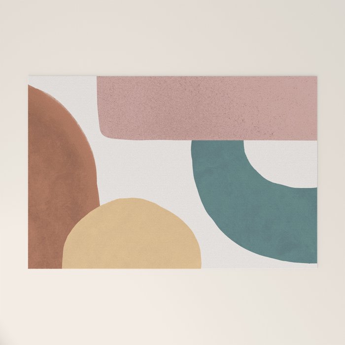 Abstract Earth 1-2 - Painted Shapes Welcome Mat