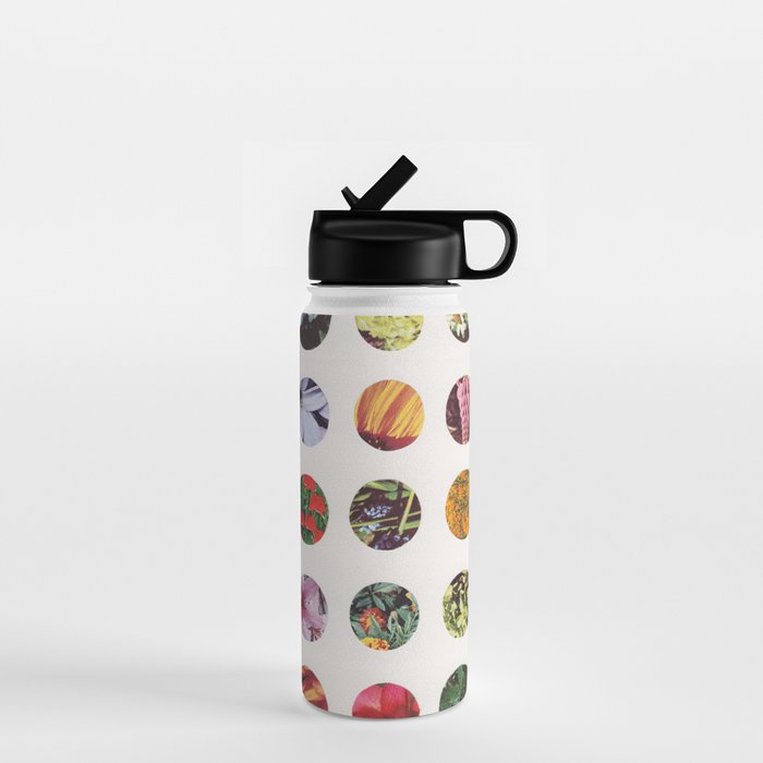 Floral Circles / Paper Pattern Water Bottle