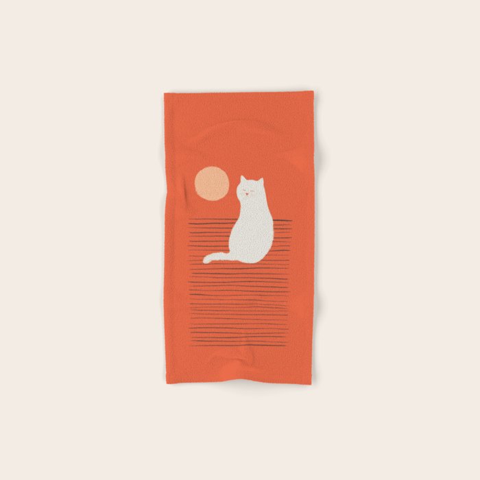 Abstraction Minimal Cat 31 Relax Day Bath Towel