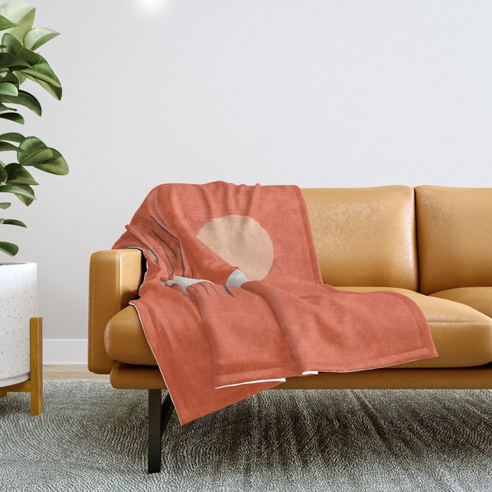 Abstraction Minimal Cat 31 Relax Day Throw Blanket