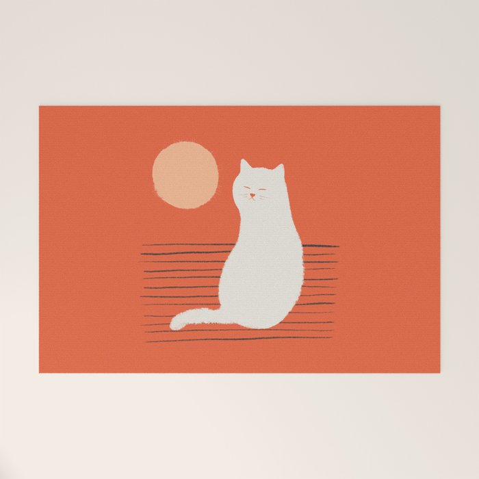 Abstraction Minimal Cat 31 Relax Day Welcome Mat