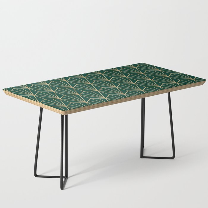 Art Deco Vector In Green And Gold Coffee Table
