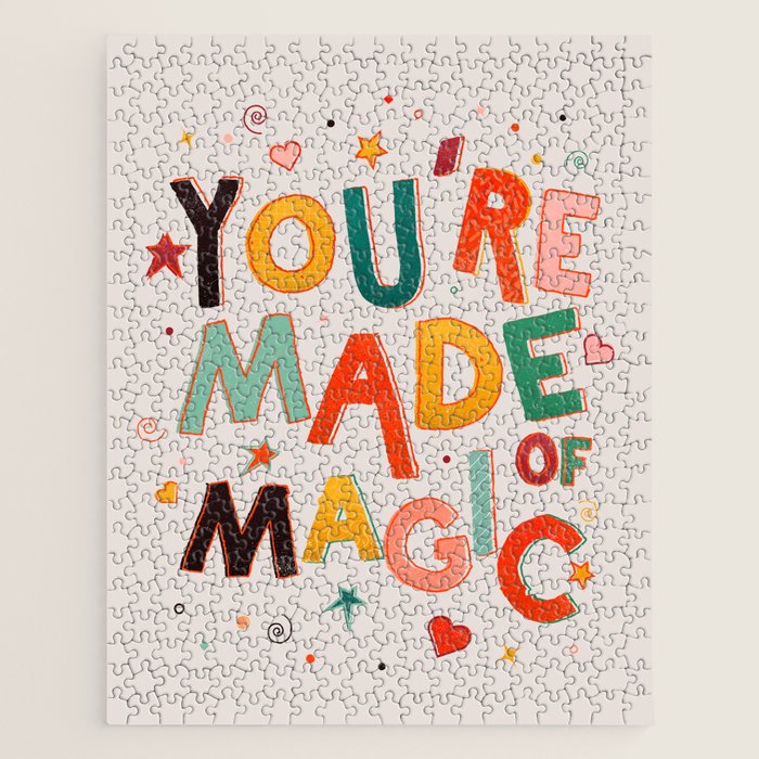 You Are Made Of Magic - Colorful Letters Jigsaw Puzzle