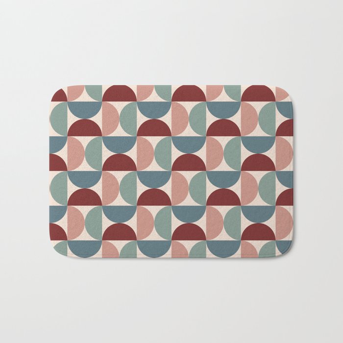 Bauhaus Mid Century Modern Geometric Pattern Xv Bath Mat