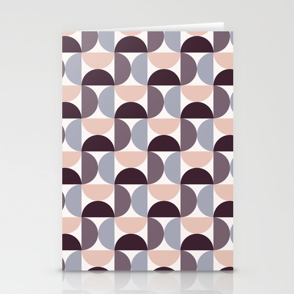 Bauhaus Mid Century Modern Geometric Pattern Xiv Stationery Card
