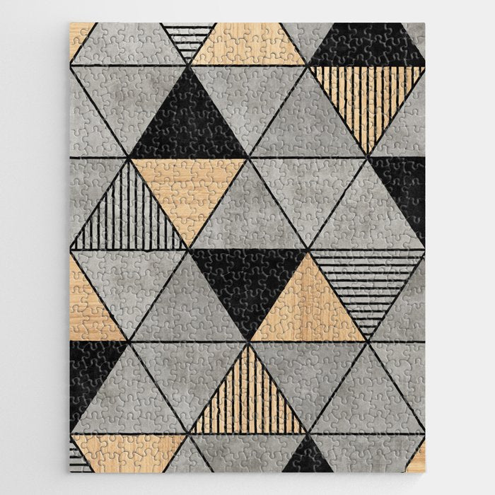 Concrete And Wood Triangles 2 Jigsaw Puzzle