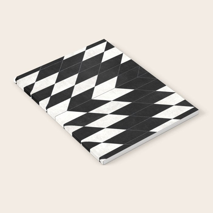 Urban Tribal Pattern No.14 - Aztec - Black Concrete Notebook