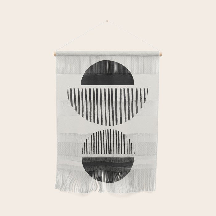 Balancing Stripes No.1 | Black Wall Hanging