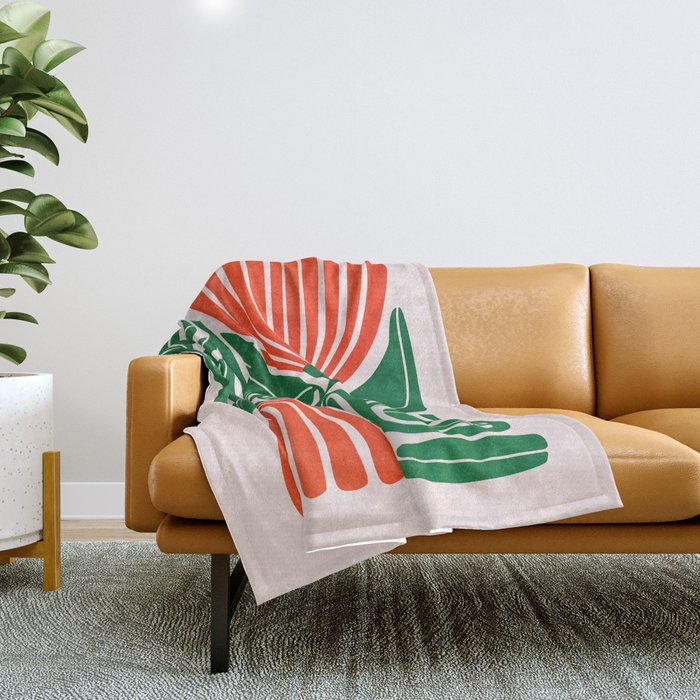 Pippin & Ferns: Les Fleurs | Flower Market 01 Throw Blanket