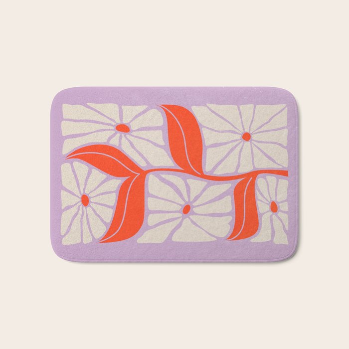 Plum & Flamingo: Les Fleurs | Flower Market Color Series 06 Bath Mat