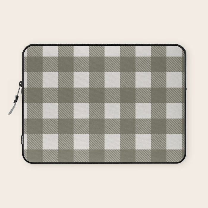 Gingham Cloth / Olive Checks Laptop Sleeve
