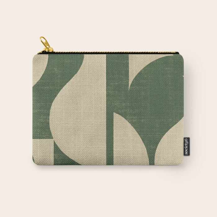 Abstract Vase Collage - Deep Green Carry All Pouch