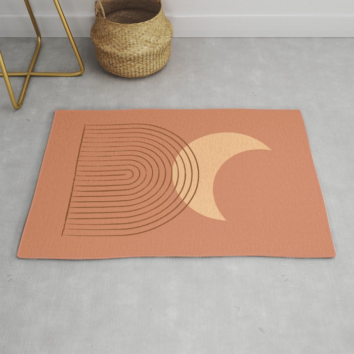 Moon Mountain Terra Orange - Mid Century Modern Rug