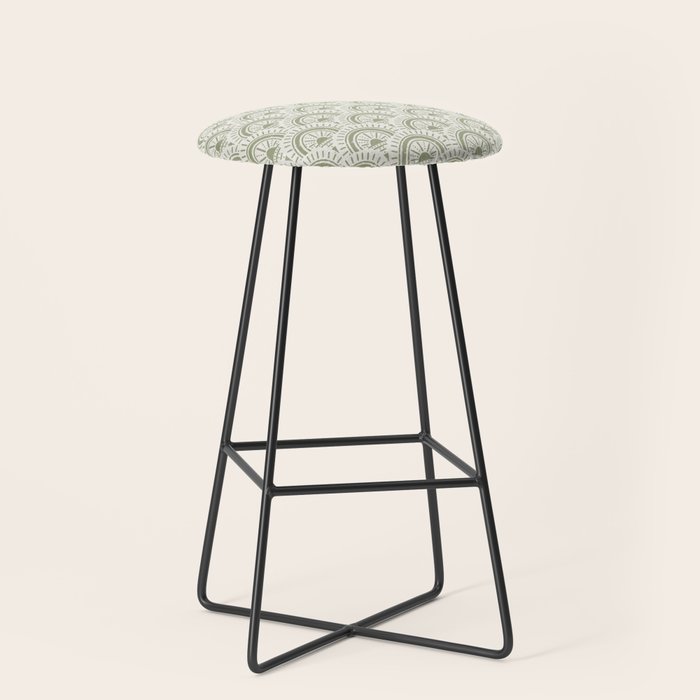 Surfside Deco . Lush Green On Neutral Stool