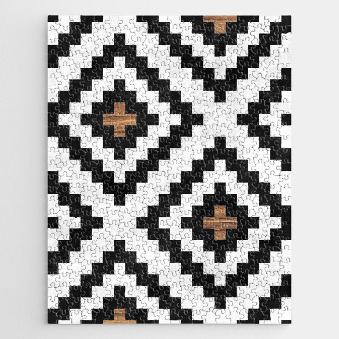 Urban Tribal Pattern No.16 - Aztec - Concrete And Wood Jigsaw Puzzle