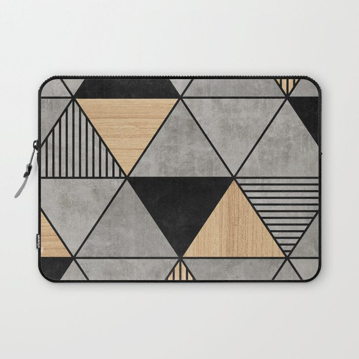 Concrete And Wood Triangles 2 Laptop Sleeve