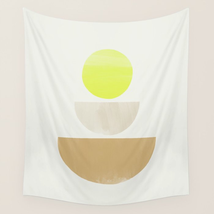Balancing Shapes No.1 | Neon Wall Tapestry