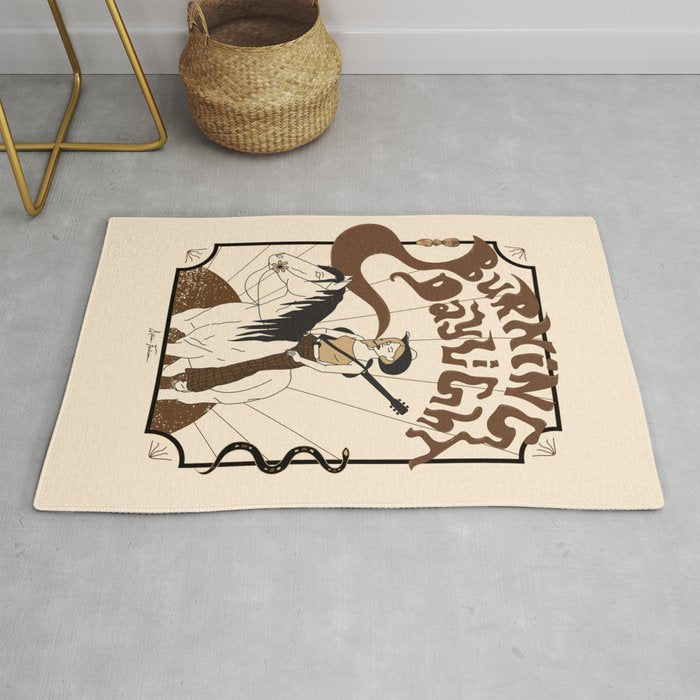 Burning Daylight - Black, Cream, Rust Rug